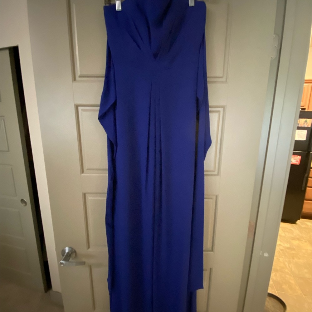 BCBGMaxZaria Long Cobalt Blue Dress